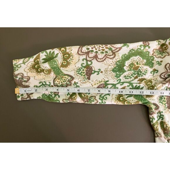 Architect paisley design cropped sleeve grandmacore cardigan sweater - Picture 8 of 8